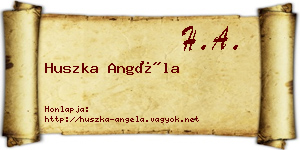 Huszka Angéla névjegykártya